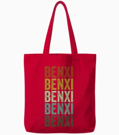 Benxi China Retro Vintage Tote Bags - Red