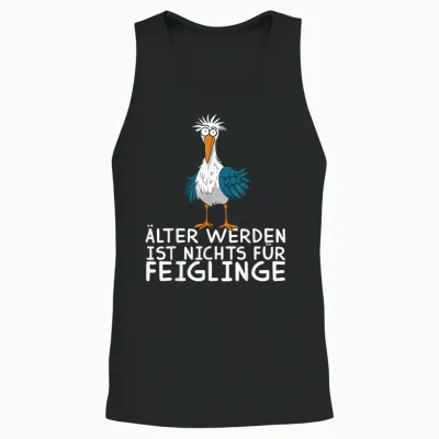 Funny Seagull Seagull Get Older Is Nothing for Cowards Unisex Tank Top - Black
