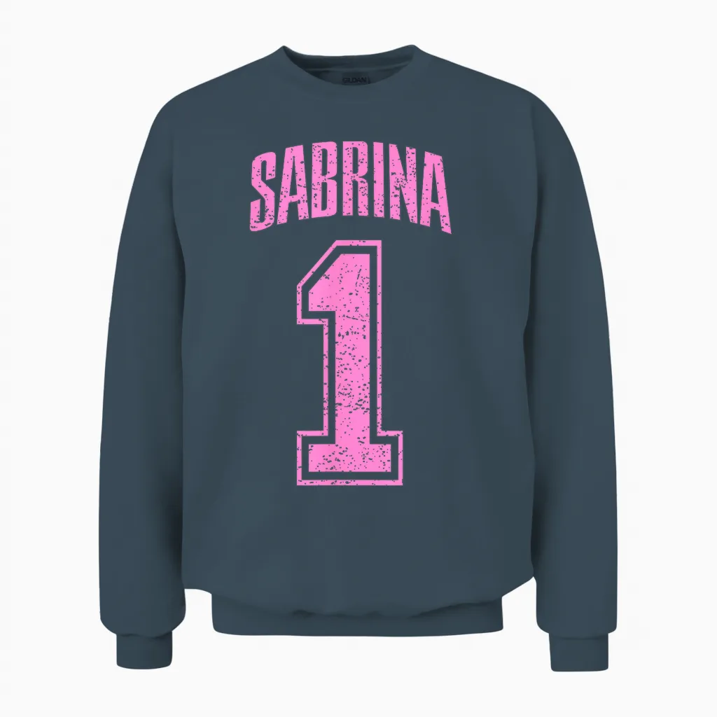 Sabrina Supporter Number 1 Biggest Fan Unisex Sweatshirt in Dark Heather