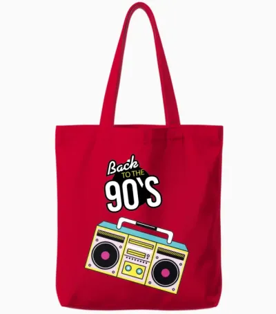 Retro Tote Bags - Red