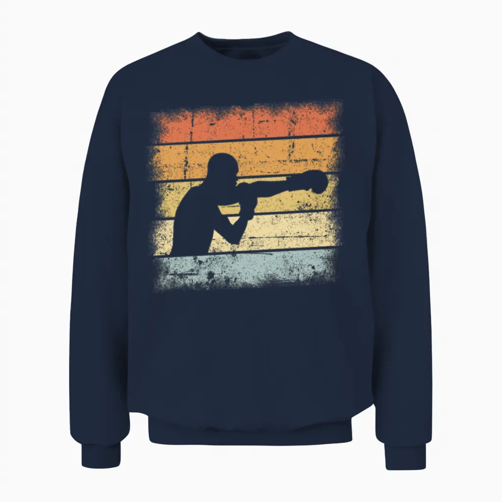 Boxer Retro Unisex Sweatshirt in Navy