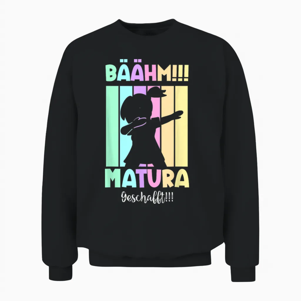 Bäähm Matura Geschafft 2026 Unisex Sweatshirt in Black