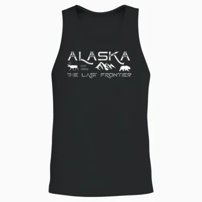 Rustic Alaska the Last Frontier Alaskan Outdoors Unisex Tank Top - Black