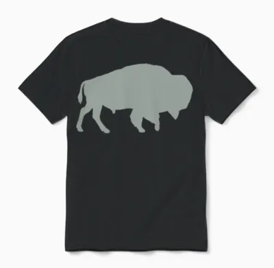 Bison Unisex T-Shirt - Black