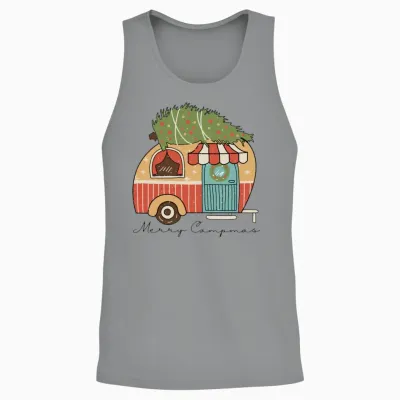 Retro Christmas Merry Campmas Unisex Tank Top - Sport Grey