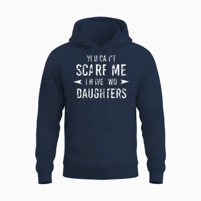 Father Two Daughters Unisex Hoodie - Navy