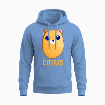 Funny Cotato Unisex Hoodie - Carolina Blue