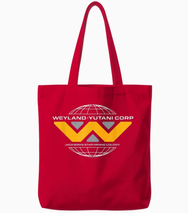 Alien: Romulus Weyland Yutani Corp Mining Colony Badge Tote Bags in Red