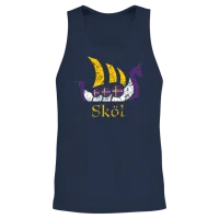 Skol Nordic Scandinavian Vikings Boat Unisex Tank Top - Navy – 2