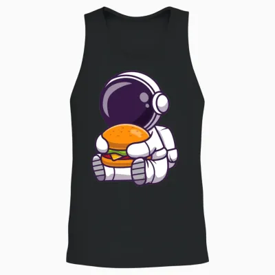 Funny Food Unisex Tank Top - Black