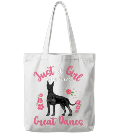 Great Dane Dog Great Dane Lover Tote Bags - White