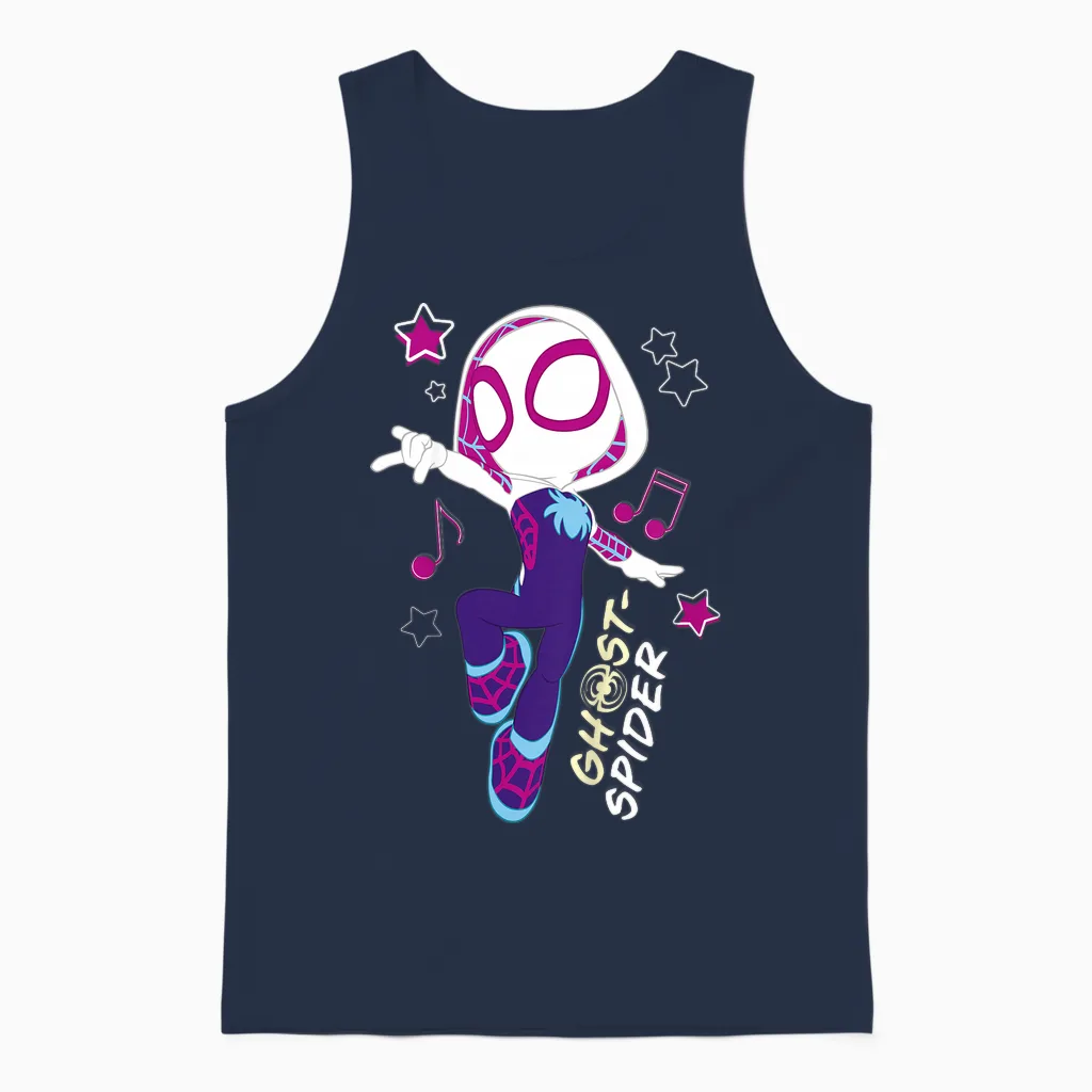 Spidey Ghost Spider Halloween Unisex Tank Top in Navy