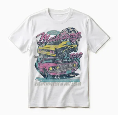 Ford - Vintage Mustang Mach 1 1969 Boss 302 Just a Blur Unisex T-Shirt - White