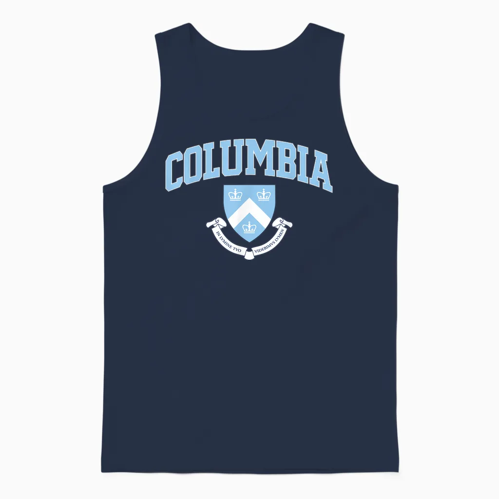 Columbia Classic Arch Over Crest Navy | Columbia T-Shirt, Blue, S Unisex Tank Top in Navy