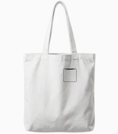 Shirt Pocket Tote Bags - White