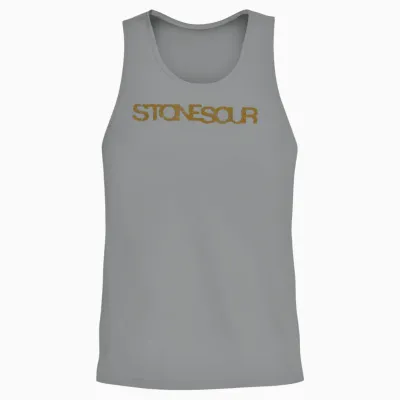 Stone Sour Distressed Logo Unisex Tank Top - Sport Grey