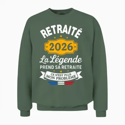 The Legend Retires 2026 Retired Man Unisex Sweatshirt - Military Green