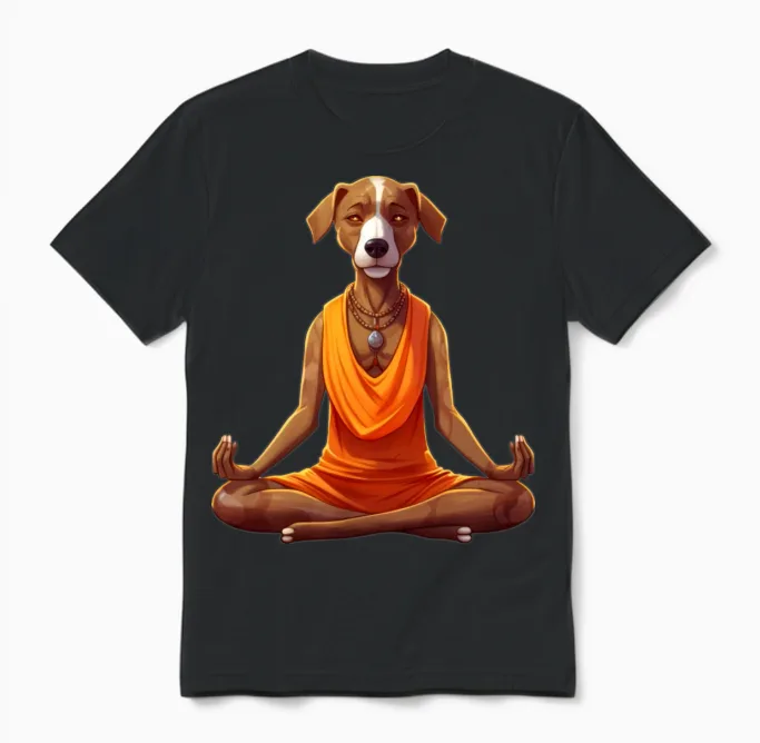 Dog Yoga / Yogi Dog Lovers Gift Unisex T-Shirt in Black