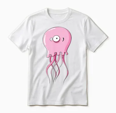 Cartoons-Funny-Jellyfish Unisex T-Shirt - White