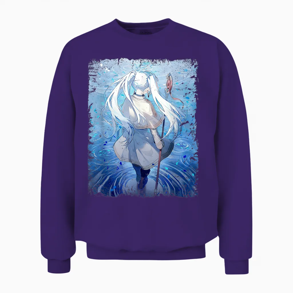 Frieren Name Shirt Anime Manga Video Game Men Women Unisex Sweatshirt in Purple