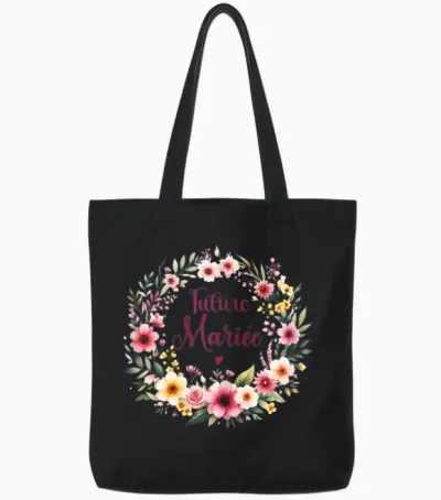 Evjf Future Bride Crown Evjf Terracotta Bride Future T-Shirt, White Tote Bags - Black