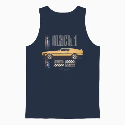 Mach 1 - Legend Racers Unisex Tank Top - Navy