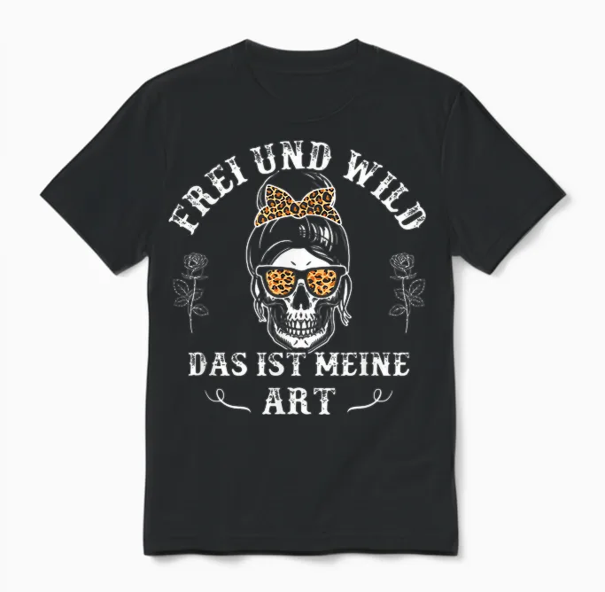 Frei Und Wild Das Ist Meine Art Unisex T-Shirt in Black