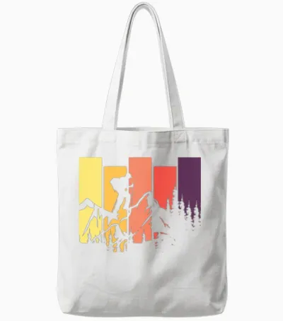 Hiking Lovers Gift Hiking Tote Bags - White