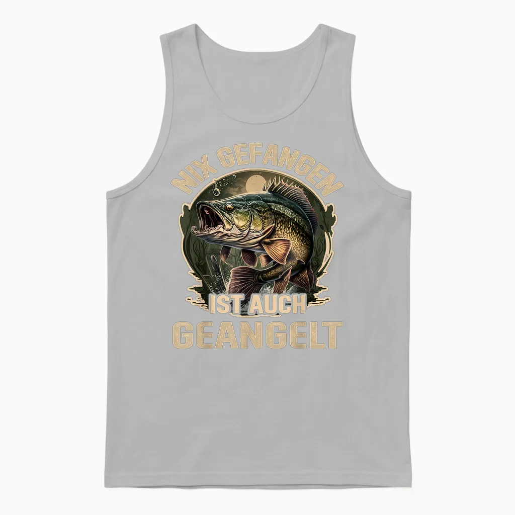 Angler Angeln Lustige Angelsprüche Geschenk, Lustiges Angel T-Shirt, Schwarz, S Unisex Tank Top in Ash