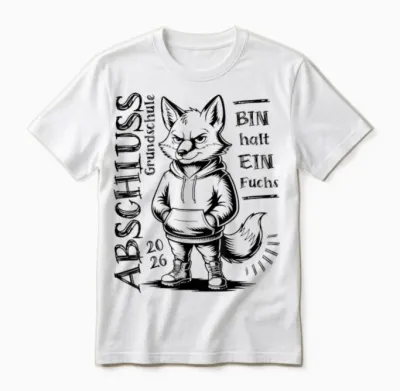 Graduation 2026 Primary School T-Shirt - Bin Halt Ein Fuchs Unisex T-Shirt - White