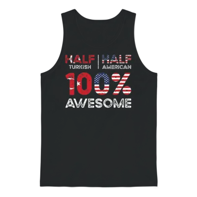 Born Turkish Turkey American Usa Citizenship Unisex Tank Top - Black