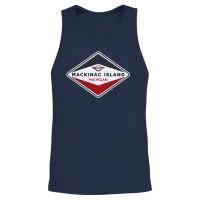 Mackinac Island Unisex Tank Top - Navy – 2