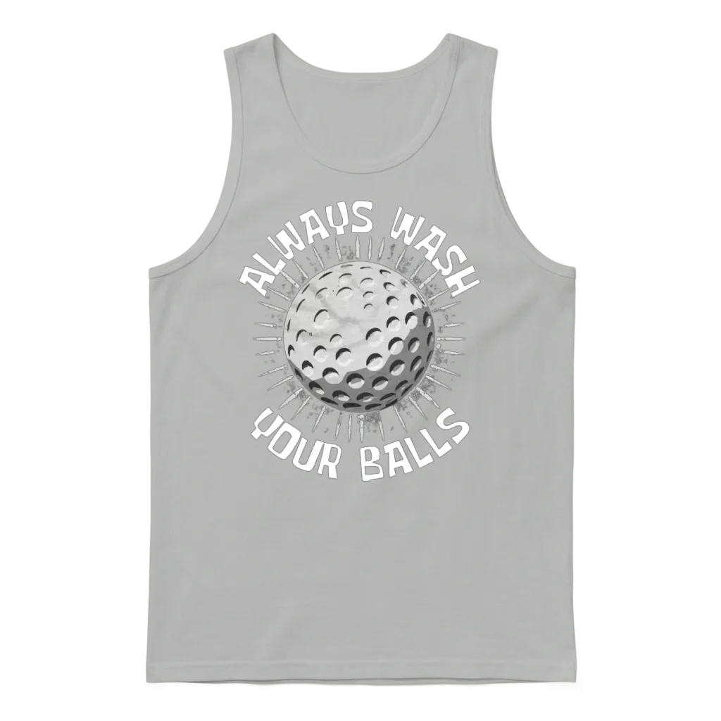 Funny Golf Unisex Tank Top - Ash