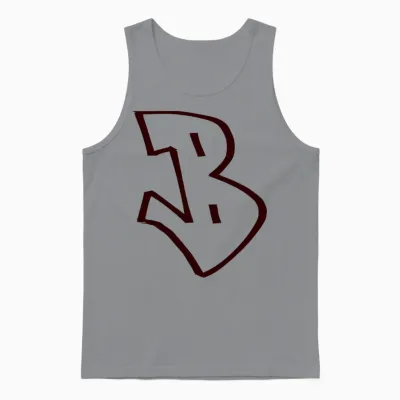 B Graffiti Bubble Letter Unisex Tank Top - Sport Grey