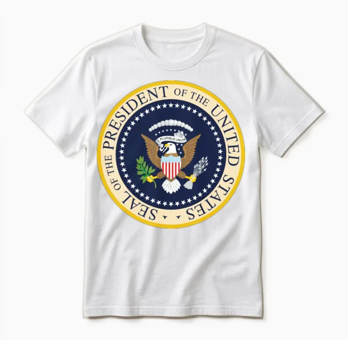 Seal of the President the United States 4th July Unisex T-Shirt in White