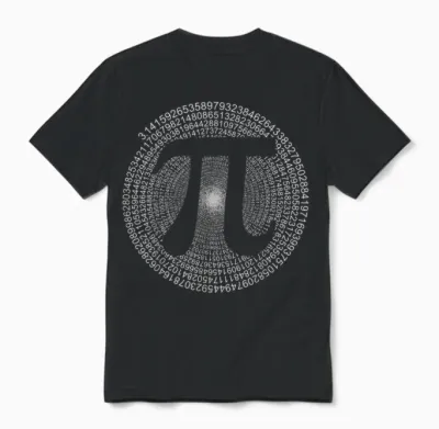Pi T-Shirt 3,14 Pi Number Symbol Math Science Gift Unisex T-Shirt - Black
