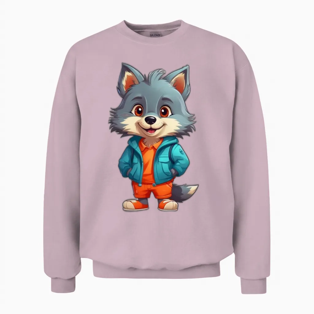 Funny Cat Lovers Gift Unisex Sweatshirt in Light Pink