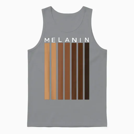 Oheneba: Melanin Shades Black Pride Gift Unisex Tank Top in Sport Grey
