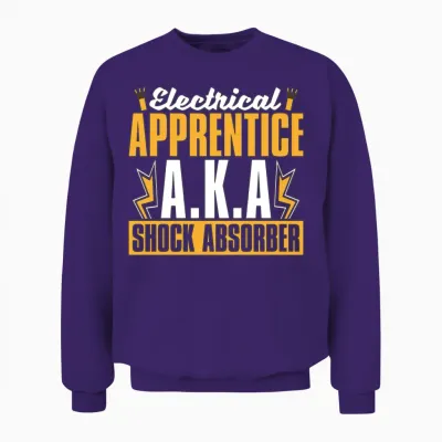 Electrical Engineering Electrical Apprentice A.k.a Unisex Sweatshirt - Purple