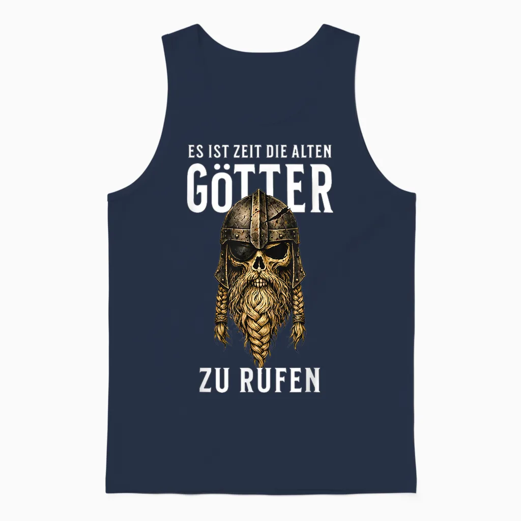 Es Ist Zeit Die Alten Götter Zu Rufen Unisex Tank Top in Navy