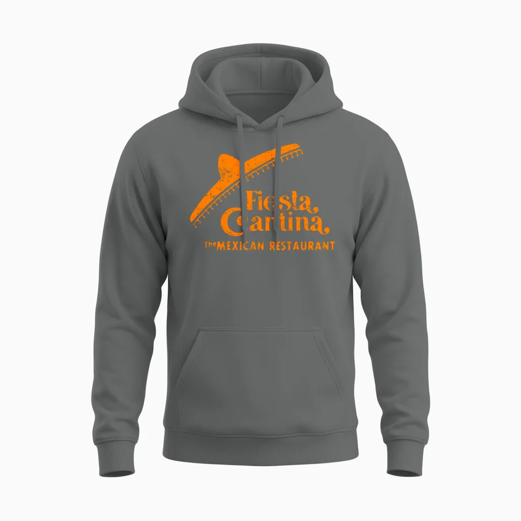 Fiesta Cantina Retro Unisex Hoodie in Graphite Heather