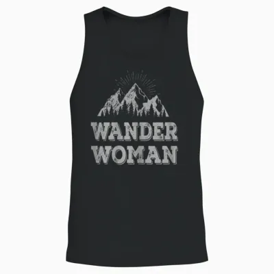 Hiking Woman Unisex Tank Top - Black