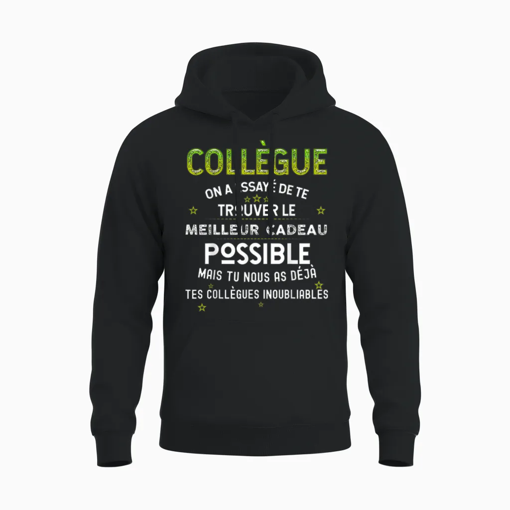 Gift for Our Colleague from the Best T-Shirt, Black, S Unisex Hoodie in Black