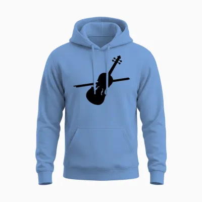 Violin Unisex Hoodie - Carolina Blue