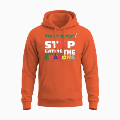 Funny Teacher Design Unisex Hoodie - Orange