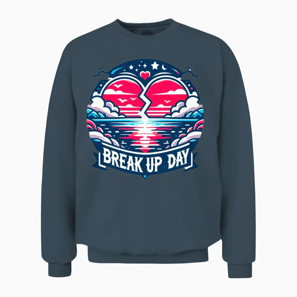 Breakup Day Unisex Sweatshirt in Dark Heather