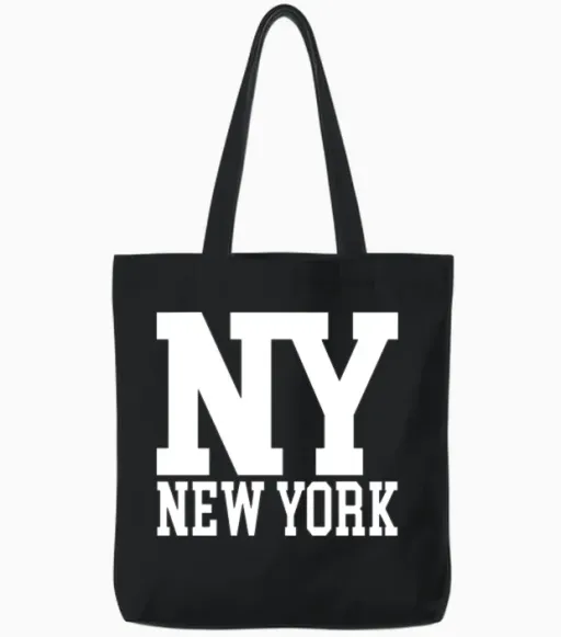 New York Tote Bags - Black