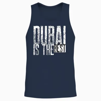 I Love Dubai Unisex Tank Top - Navy