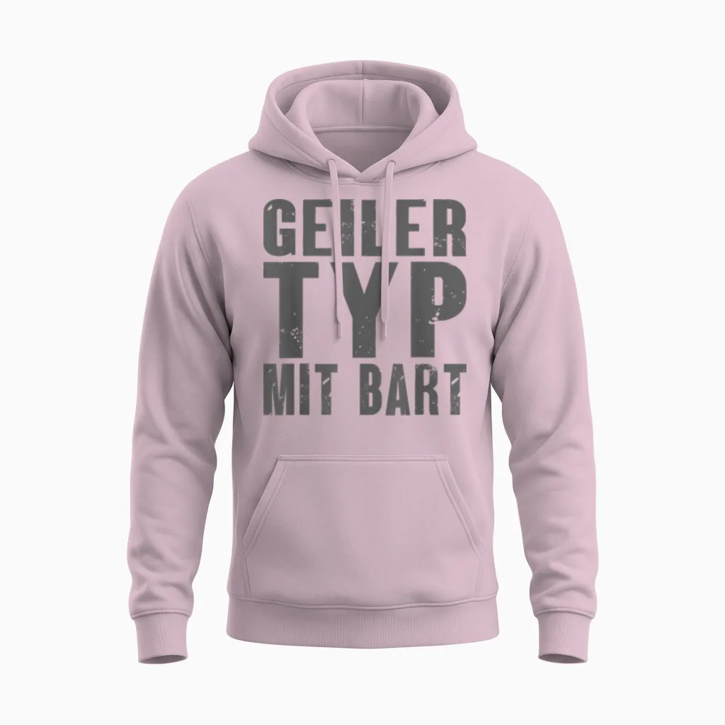 Geiler Typ Mit Bart Unisex Hoodie in Light Pink