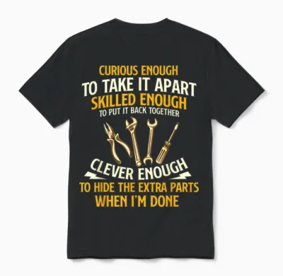 Curious Enough to Take It Apart - Car Guy Auto Mechanic Unisex T-Shirt - Black